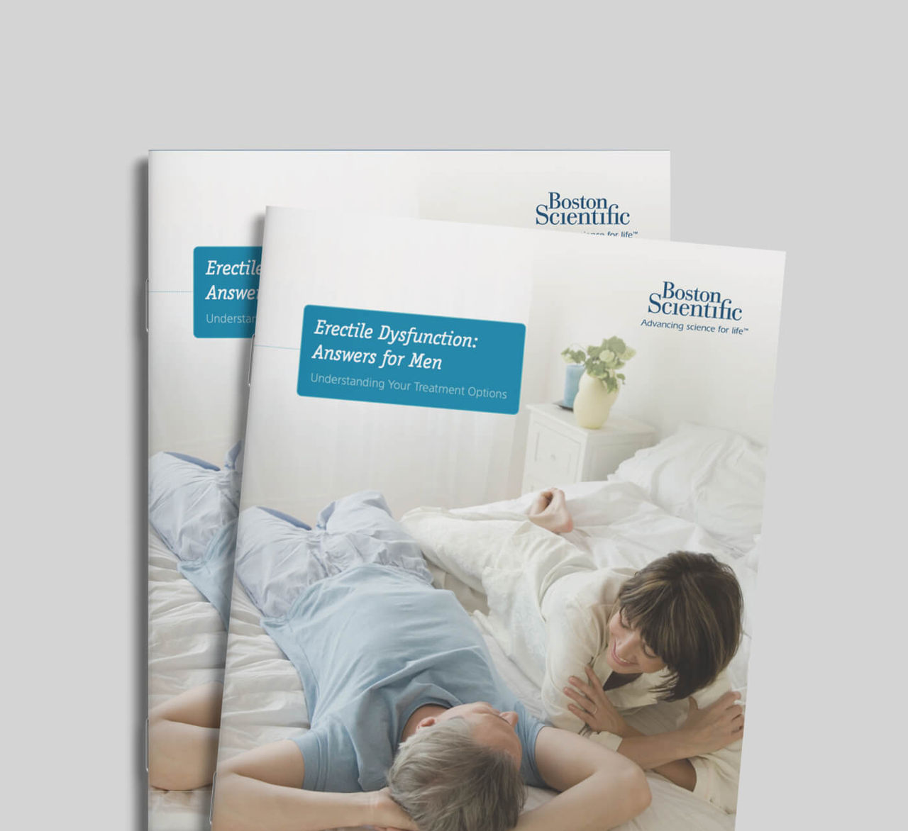 Zwei Broschüren über Antworten zu Erektionsstörungen